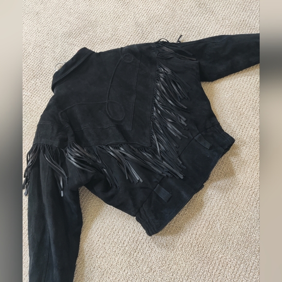 Vintage Hot Leathers Fringe Jacket - Size S - Picture 4 of 11